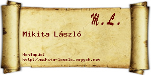 Mikita László névjegykártya